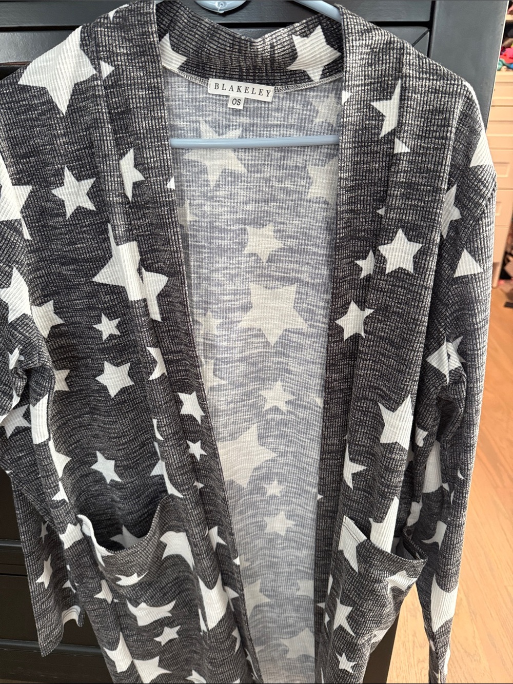 Blakeley Black & White Star Open Cardigan